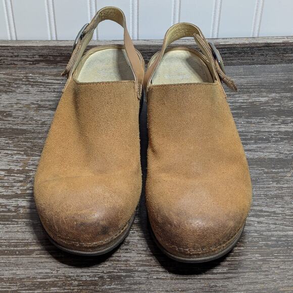 Dansko Merrin Clogs in Brown Tan Suede - Picture 2 of 6